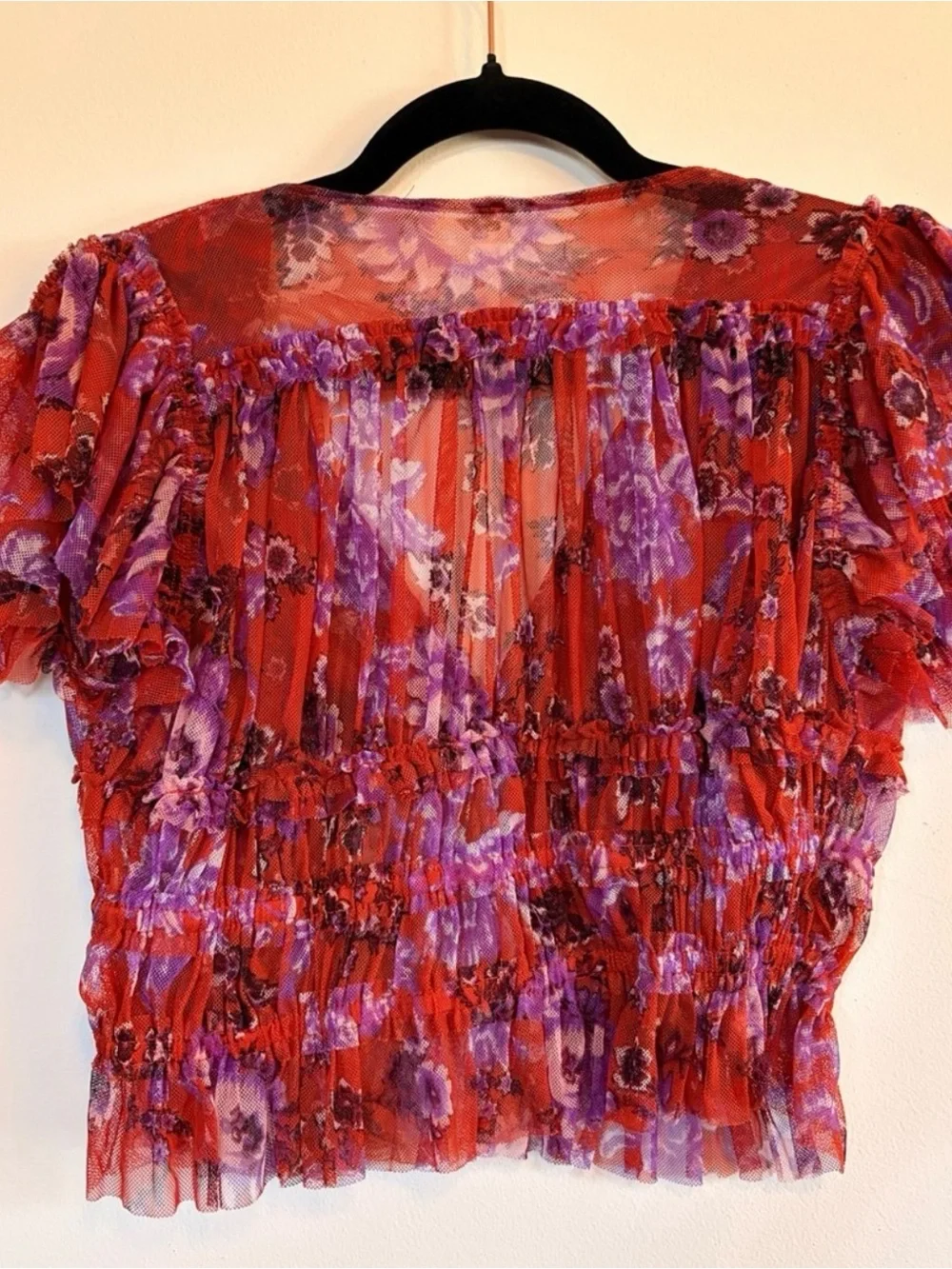 Free People Making Me Smile Mesh Top